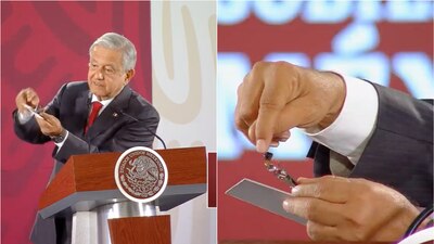 El presidente mostró la cámara con la que vigilaban sus reuniones