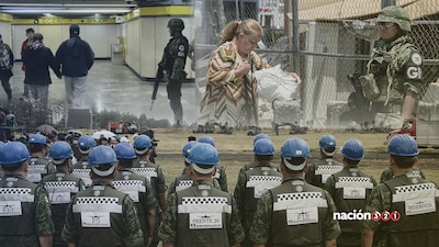 Elementos de la Guardia Nacional realizan tareas como la construcción de Santa Lucía