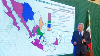 El presidente durante la mañanera de este 9 de junio