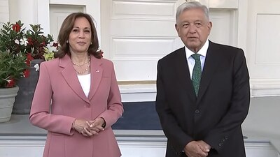 El presidente López Obrador calificó a Harris como una mujer de principios