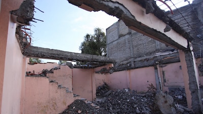 Vivienda afectada por el sismo del 19 de septiembre de 2017, ubicada en Xochimilco