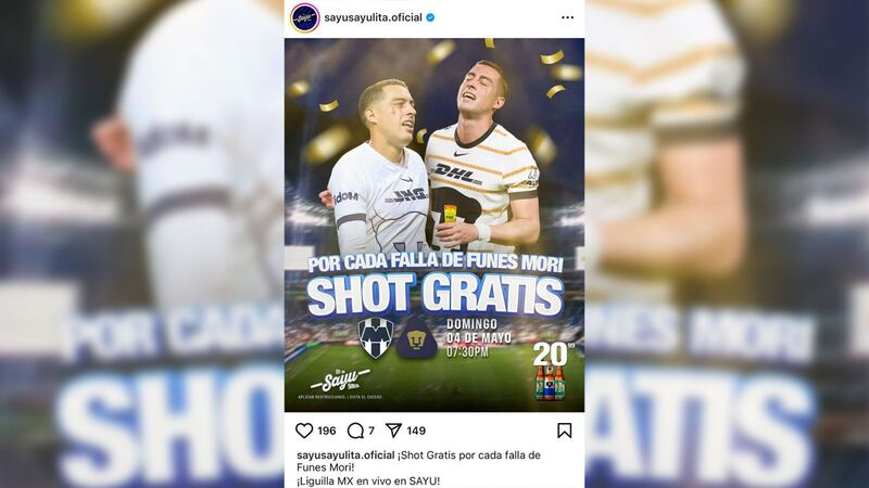 Bar en Monterrey se ‘burla’ de jugadores y ofrece shots gratis por cada falla de futbolistas