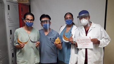 Un grupo de médicos agradeció el apoyo de ingenieros mexicanos que elaboraron mascarillas 3D