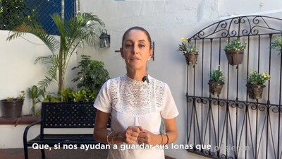 Pidió a las personas que guarden las lonas porque las volverán a usar