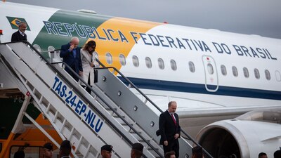 En un vuelo privado, el Presidente de Brasil arribó al AIFA, donde fue recibido por Lázaro Cárdenas Batel