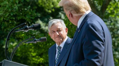 El presidente López Obrador dijo que el proceso que se le sigue a Donald Trump tiene una finalidad "politiquera"