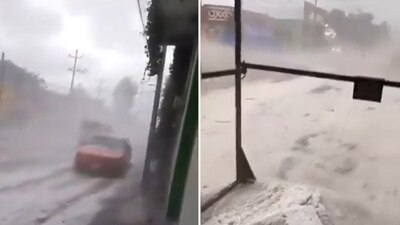 El hielo llegó a medir hasta cuatro centímetros de grosor, por ello las calles se inundaron