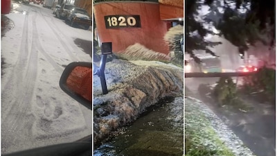 El granizo pintó de blanco diferentes avenidas de la demarcación