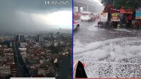 Lluvias fuertes y hasta granizo sorprenden a la CDMX; reportan encharcamientos