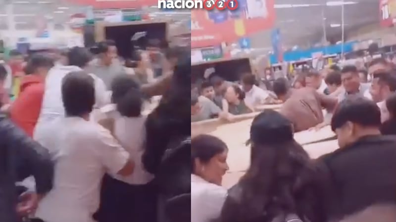 VIDEO: Buen Fin se descontrola y pelean por pantallas en Walmart de Puebla