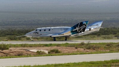 El avión espacial VSS Unity permaneció 4 minutos en el espacio