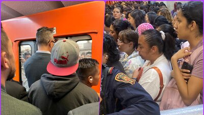 Usuarios del STC esperan varios minutos la llegada de un tren