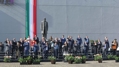 CIUDAD DE MÉXICO, 10SEPTIEMBRE2016.- Rosa Icela Rodríguez, secretaria de Gobernación; Guadalupe Taddei, consejera presidenta del Instituto Nacional Electoral (INE), y Roberto Félix López, secretario ejecutivo del INE, encabezaron la ceremonia del inicio del Proceso Electoral Federal 2026-2027 realizado en la explanada del INE.
FOTO: MARIO JASSO/CUARTOSCURO.COM