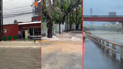 Lluvias inundan calles y avenidas en Nuevo León