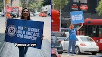 Xóchitl Gálvez sale a las calles para apoyar a Cruz Azul rumbo a la final contra Pumas
