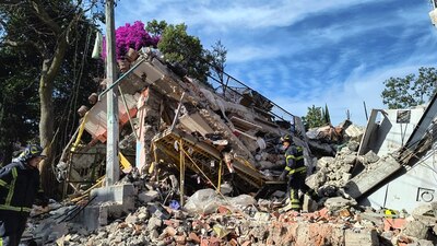 La explosión derrumbó por completo un domicilio particular, pero además afectó a cinco inmuebles más