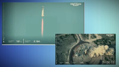 Jeff Bezos cumplió su sueño de la infancia cuando él y la tripulación del New Shepard despegaron hacia el espacio