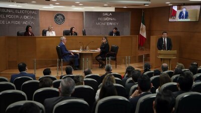 El magistrado Fuentes Barrera participó en el informe de Claudia Valle, titular de la Sala Regional Monterrey