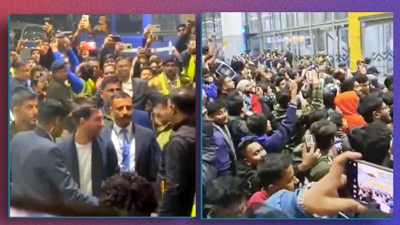 VIDEO: Messi provoca un ‘tsunami’ de ovaciones a su llegada al aeropuerto de India