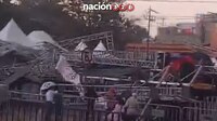 VIDEO: Se desploma escenario en la explanada de la GAM; se presentarían las ‘Grandiosas’