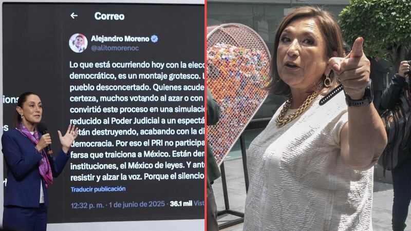 Gálvez critica postura de Sheinbaum ante señalamientos del PRI y PAN por #ElecciónJudicial