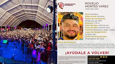 Desapareció el 19 de agosto