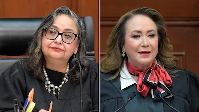 La ministra Esquivel (derecha) pidió analizar los trabajos que encabeza Piña (izquierda)