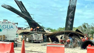 El incidente ocurrió en el acceso a la capital del estado y dejó un vehículo dañado