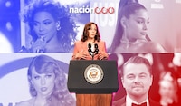 DiCaprio, Beyoncé, Eminem y Taylor Swift; artistas que apoyan a Kamala Harris