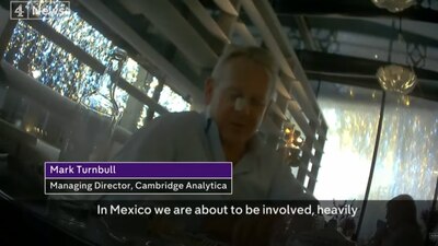 Eso dijo un directivo de Cambridge Analytica sobre la próxima elección mexicana