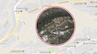 Al poniente de la capital y cerca de Santa Fe se encuentra el terreno