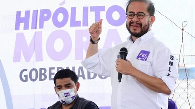 El presidenteb del PES visitó Michoacán para acompañar a su candidato a la gubernatura, Hipólito Mora.