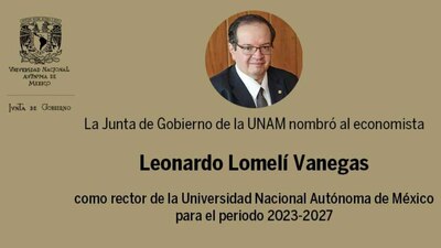 Leonardo Lomelí Vanegas es economista por la UNAM