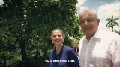 Beatriz Gutiérrez y Andrés Manuel López Obrador