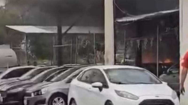 Comando armado ataca e incendia lote autos en Monterrey; hay 4 personas muertas