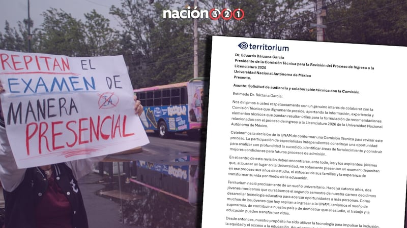 Territorium pide audiencia a la UNAM; recuerda que exámenes también dependían de “seguridad académica”