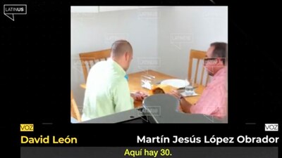 En la grabación, se escucha a David León contando el dinero