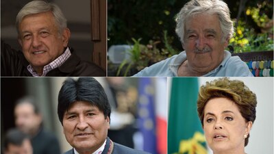 AMLO, José Mujica, Evo Morales y Dilma Rousseff