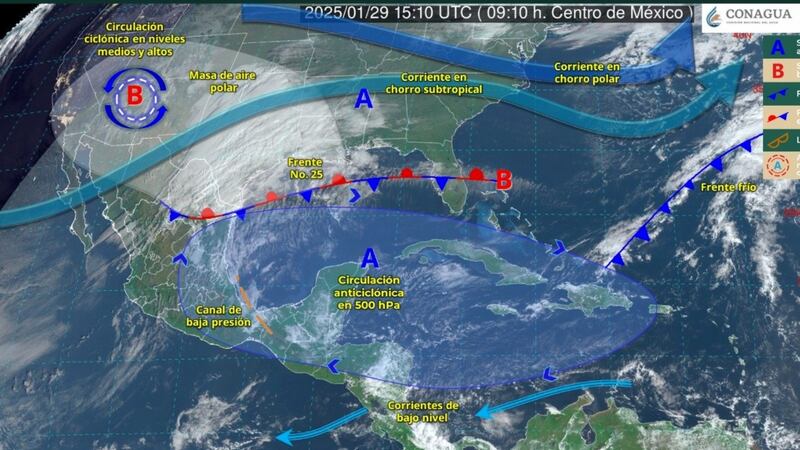 Se esperan lluvias y altas temperaturas en varios estados del país para este 30 de enero