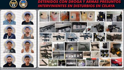 La Fiscalía de Guanajuato realizó cateos en inmuebles, donde detuvo a las 8 personas