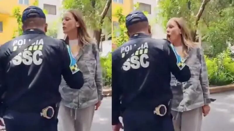VIDEO: Mujer agrede a policía de la CDMX con comentarios racistas