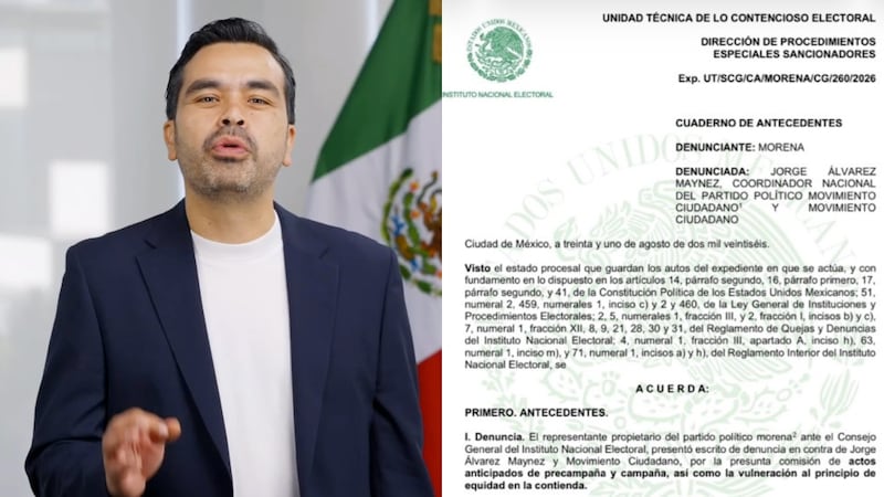 Morena denuncia a Álvarez Máynez por actos anticipados de campaña tras mostrar apoyo a Grecia Quiroz