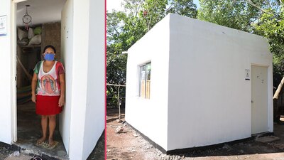 Luego de que el gobernador panista presumiera las viviendas entregadas a los más necesitados, la gente se le dejó ir