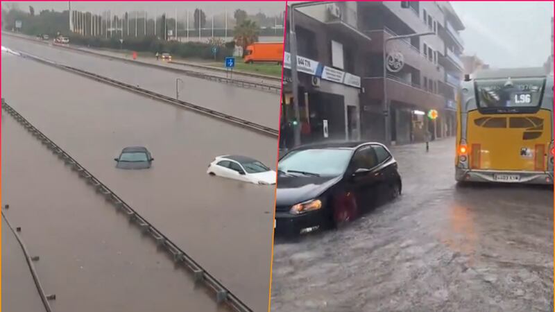 ¡Tragedia no acaba! Ahora se inunda parte de Barcelona por fuertes lluvias