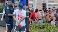 Tras el Argentina vs. Inglaterra, pelea entre aficionados desata tensión fuera del Atlanta Stadium