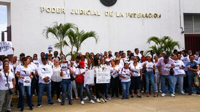 Empleados del Poder Judicial salieron a las calles a protestar