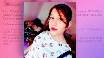 La Fiscalía de Quintana Roo había emitido una Alerta Amber para localizar a la menor