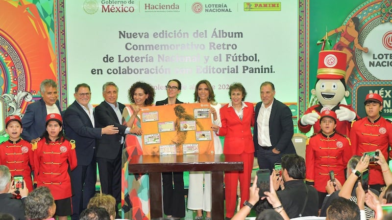 Lanzan ‘Álbum Retro de Lotería Nacional y el Futbol’, con billetes de los Mundiales 70′ y 86′