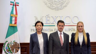 El presidente Enrique Peña se reunió con la activista venezolana en Los Pinos