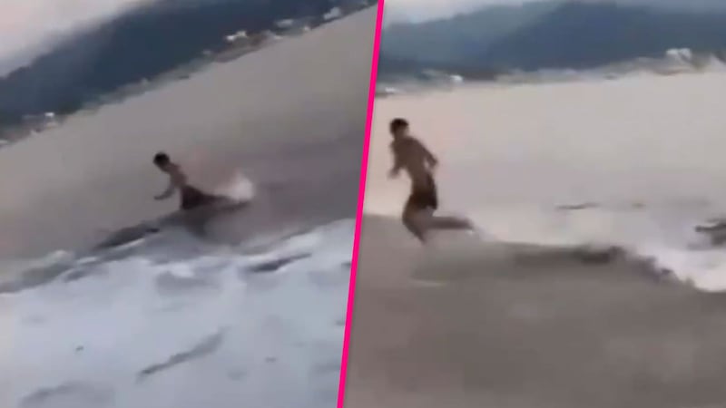 VIDEO: Joven escapa de ataque de cocodrilo en playas de Puerto Vallarta